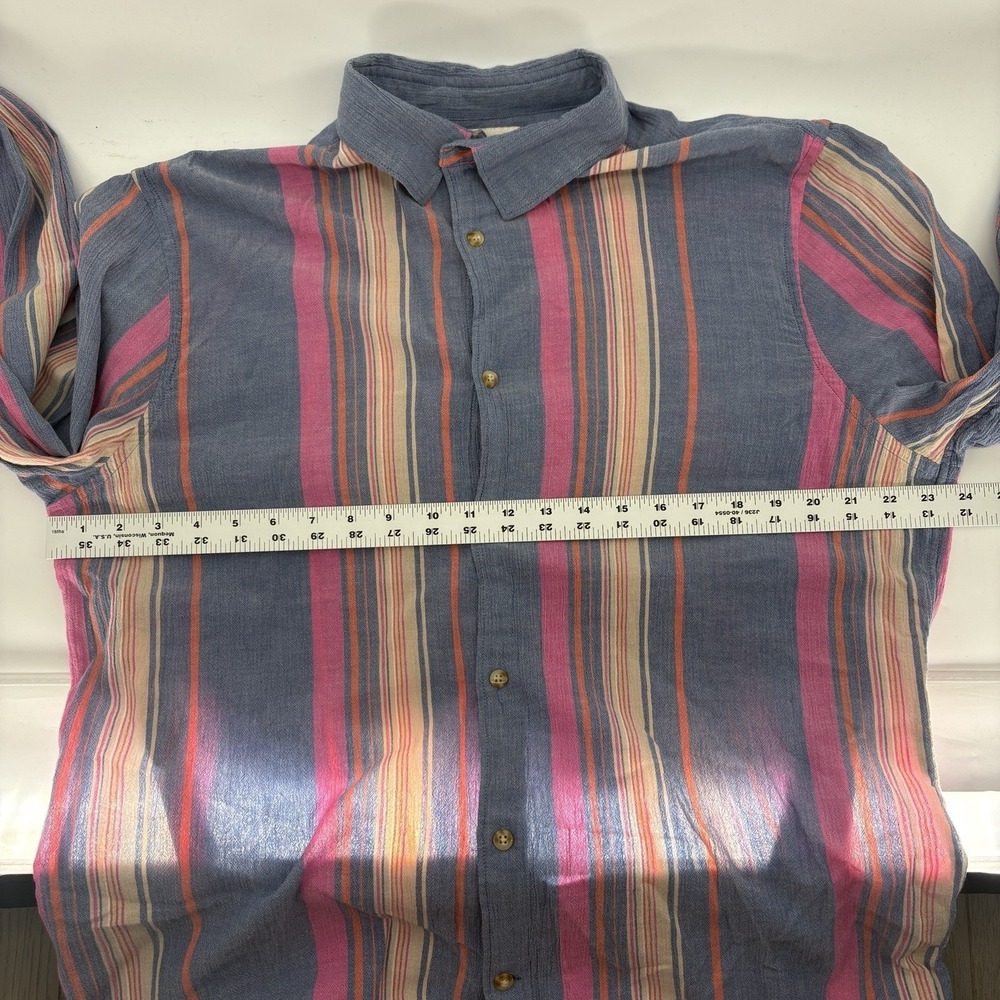 Scotch And Soda Men's Multi Colored Striped XL Organic Cotton Button Up Shirt - Picture 3 of 11